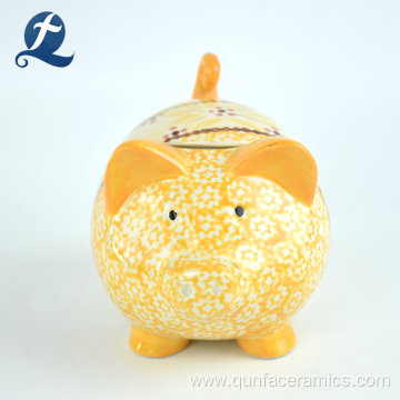 Hand Painting Money Box Pig Ceramic Piggy Bank